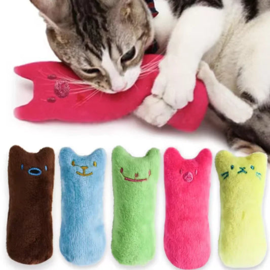 Teeth Grinding Catnip Toys Funny Interactive Plush Cat Toy Pet Kitten Chewing Vocal Toy Claws Thumb Bite Cat mint For Cats by PDG ibma