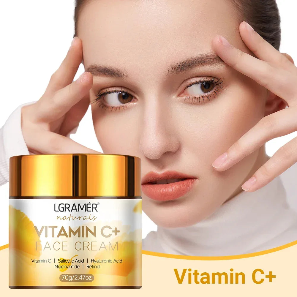 Vitamin C Face Cream Retinol Smooth Wrinkle Moisturizing Firming Hyaluronic Lightening Repairing Smooth Skincare Whitening Cream