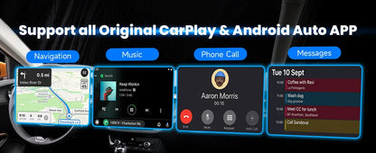 Carplay Android Auto Wireless Adapter 2 in 1 Carplay Adapter for OEM Car Stereo with USB Plug and Play Wired To Wireless