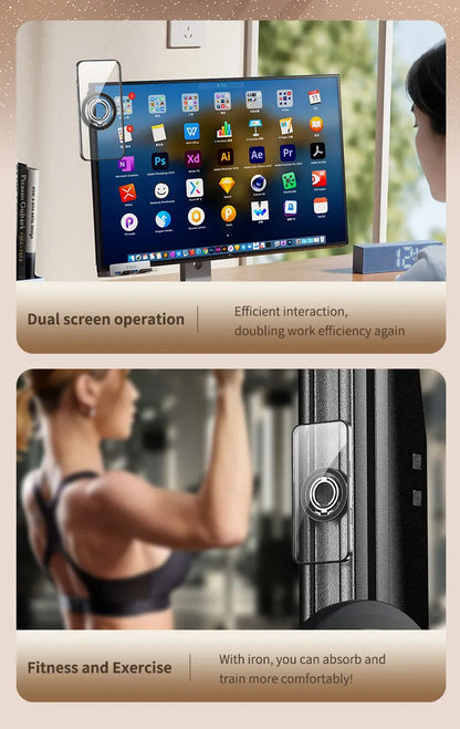 Mobile Phone Strong Magnetic Holder for Magsafe Double-sided Magnet Stand Portable Folding Ring Bracket for Xiaomi iPhone 14 15