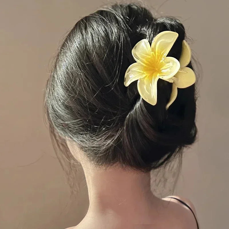 New Flower Shape Hair Claw Clips for Women Girls Barrette Crab Claw Clip Ponytail Hairpins Bath Beach Headwear Hair Accessories