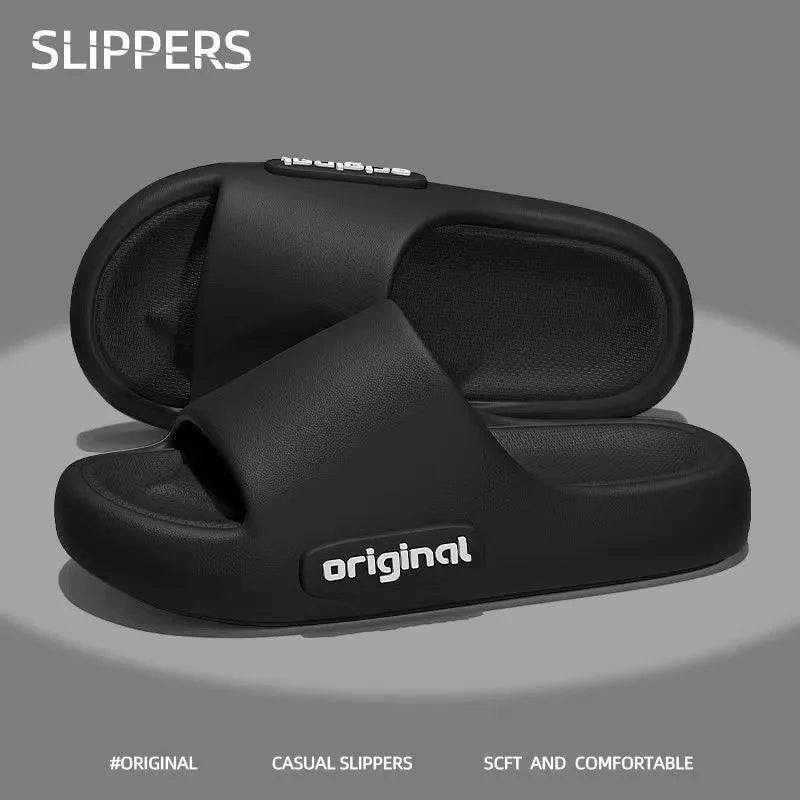 Step on Shit Slippers Female Summer Eva Indoor Home Household Mute Thick-soled Bathroom Non-slip Not Smelly FootMan Sandals.