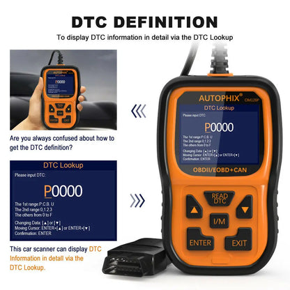 Autophix OM126P OBD2 Scanner Code Reader EOBD JOBD Universal OBD2 Car Engine Analyzer Automotive Scanner Scan Tools Free Update