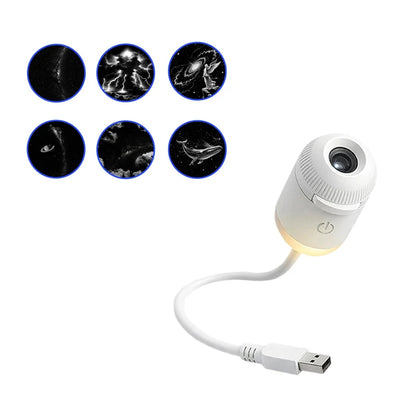 Mini Star Projector Night Light Starlight Atmosphere Lamp with Eye Protection for Bedroom Ceiling USB Rechargeable Aurora Light
