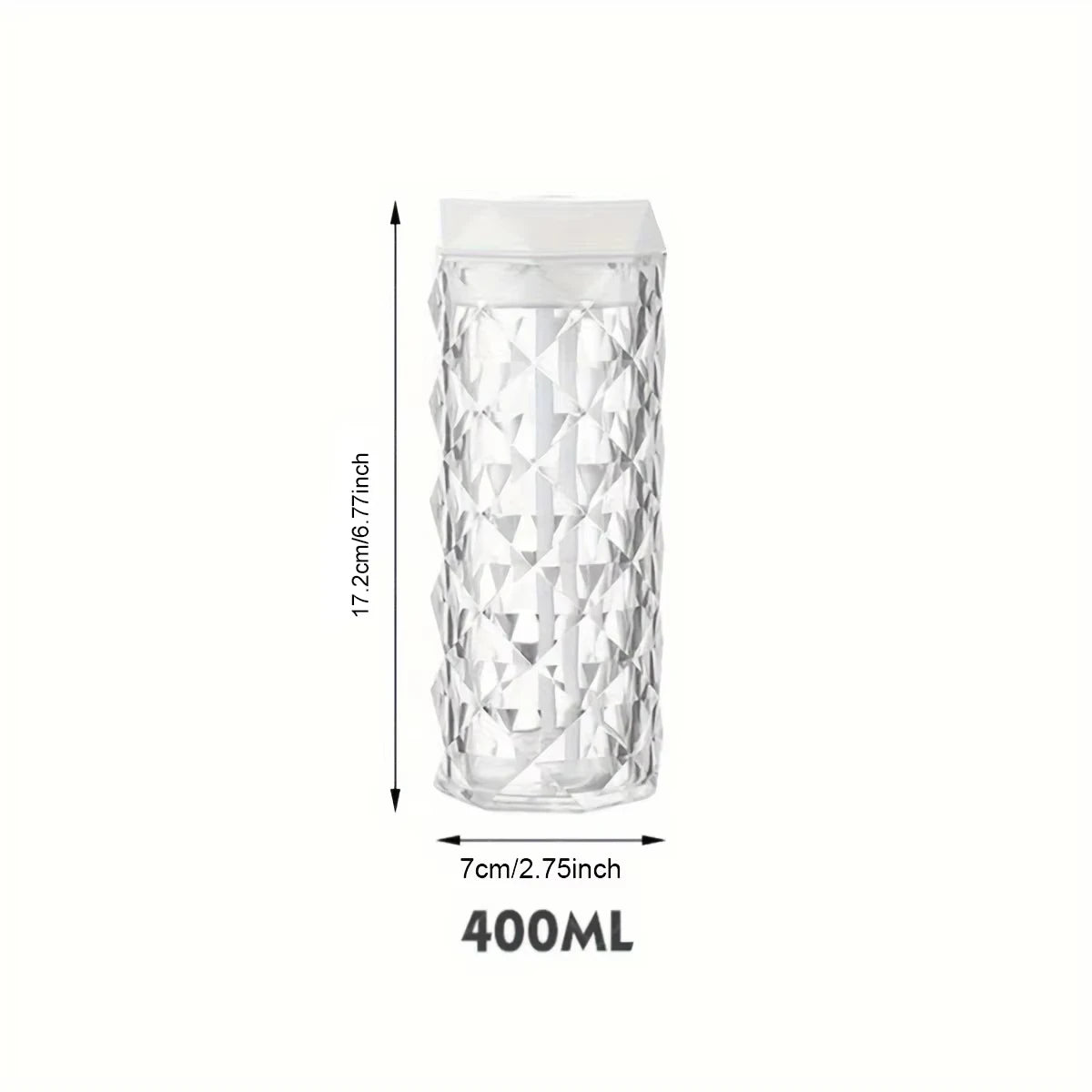 400ml Colorful USB Crystal Humidifier with Aromatherapy and Air Purification for Bedroom and Desktop