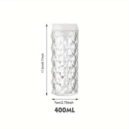 400ml Colorful USB Crystal Humidifier with Aromatherapy and Air Purification for Bedroom and Desktop