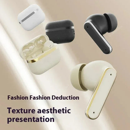 In-Ear Premium Leatherette Earphones Wireless True Headphones Bluetooth Ultra-Long Battery Life Noise Cancellation Technology