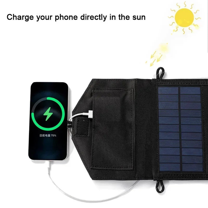 800W Foldable Solar Panel Portable 6-fold Solar Panels Charger USB 5V DC Full Time Power Solar Panel Mobile Power Supply