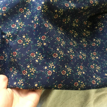 145cm Wide Printed Cotton and Linen Fabric Small Floral Patterns Retro Shirt Dress DIY Clothing Sewing Fabric 90% Cotton Content