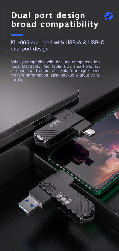 High Speed Solid State USB Drive 1TB Mobile Phone Hard Drive Type-C Dual Interface Mobile Computer Large Capacity USB Drive 512G