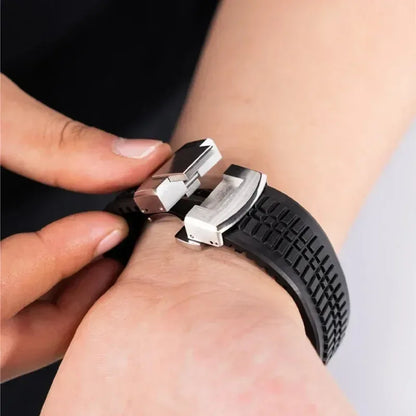 Silicone Band for Apple Watch Ultra 3/2 49mm Strap Men Sport Bracelet for Iwatch 11 10 9 8 7 6 5 Se 46mm 45mm 44mm  Watchband
