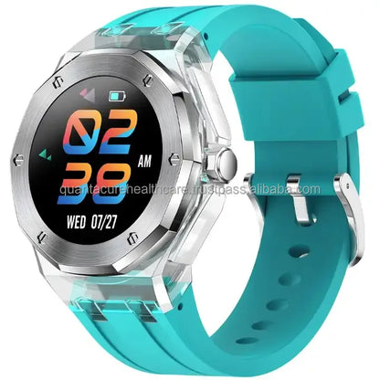 Best Quality 3ATM Waterproof Smart Watch Sleep Tracker QC F17 TK19 TFT Crystal Transparent Silica Gel Material Call Reminder