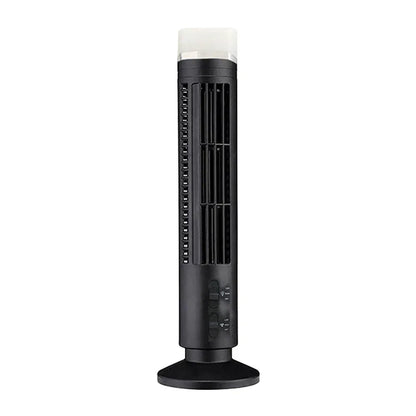 LED Tower Fan Mini Vertical Conditioner 2 Gear Speed No Leaf Air Conditioner Portable Electric Floor Fan for Home Office