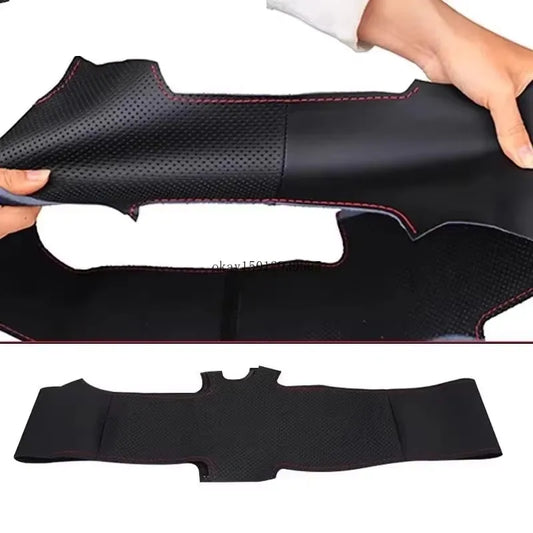 For SEAT Hand Stitched Nappa Leather Universal Car Steering Wheel Cover by PDG ibma