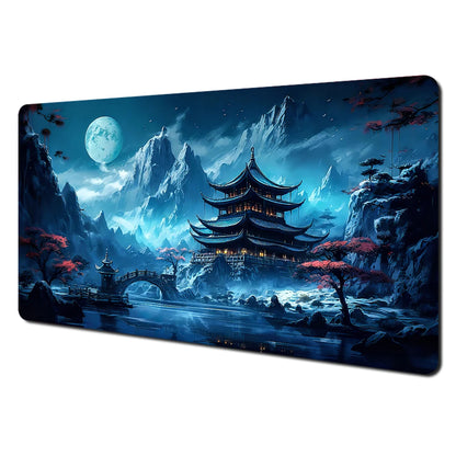 Red and Black Art Landscapes Large Mouse Pad Anti-Slip Durable Desk Mat Offices Accessories Keyboard Mouse Mat Tapis De Bureau