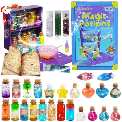 Fairy Magic Potions Kit Kids DIY Witch Glowing Spell Potion DIY Handmade Toys Science Experiments Kids Craft Kit Educational Toy