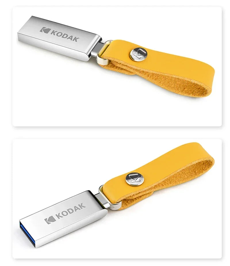 KODAK USB 2.0 Flash Drive 128GB 64GB 32GB Pen Drive Waterproof Mini Memory Stick Leather Metal U Disk