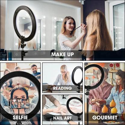 26/33cm LED Selfie Ring Lighting Photographic 12 Inch Led Lamp USB Remote Fill light For Phone Vlog Video Live with Phone Holder