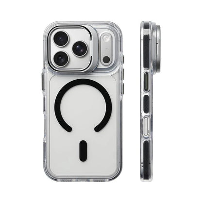 Flip Camera Lens Holder For Magnetic Magsafe Case For iPhone 17Pro 16 16Pro 17 17Pro max Transparent Protective Phone Cover