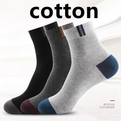 3 Pairs Men's Comfort Fit Cushion Performance Athletic Crew Socks For Outdoor Sports