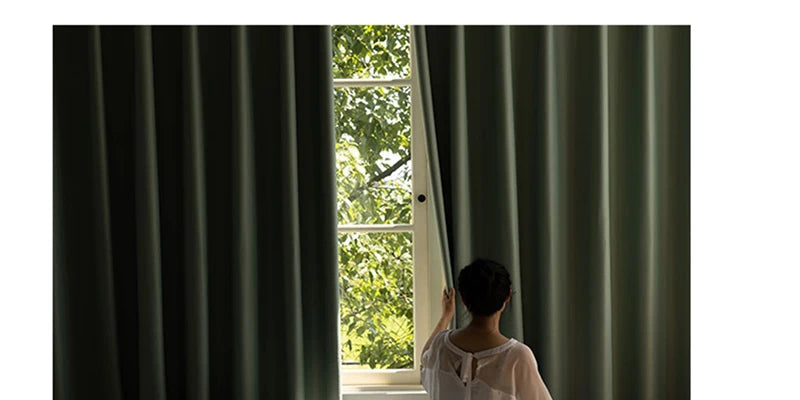 French Cream Style Bay Window Drape Bedroom Thick Full Blackout Curtain Hotel Soundproof Drapes Large Area Living Room Curtains
