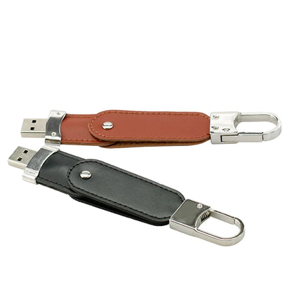 Pendrive 256GB USB Flash Drive Leather with Metal Keychain 64GB 32GB 8GB Business Usb Memories Disk 128GB Pen Drive Memory Stick