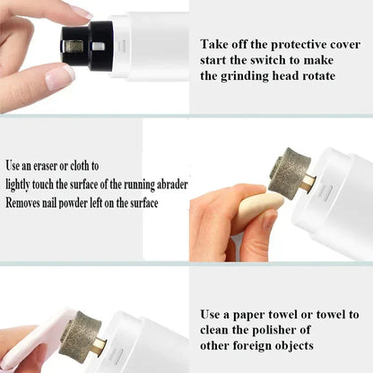 Electric Dog Nail Clippers for Dog Nail Grinders Rechargeable USB Charging LED Light Pet Cat Paws Nail Grooming Supplies
