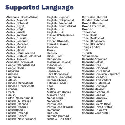 M9 Language Translator Device 107 National Languages Intelligent Translator Real-time Voice, Recording, Text Translation Device