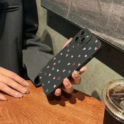 Colorful Small Love Heart Phone Case For Xiaomi Redmi Note 13 12 11 Pro Plus 5G 12S 11S 11 10S Redmi 13C 13 12 4G Silicone Cover