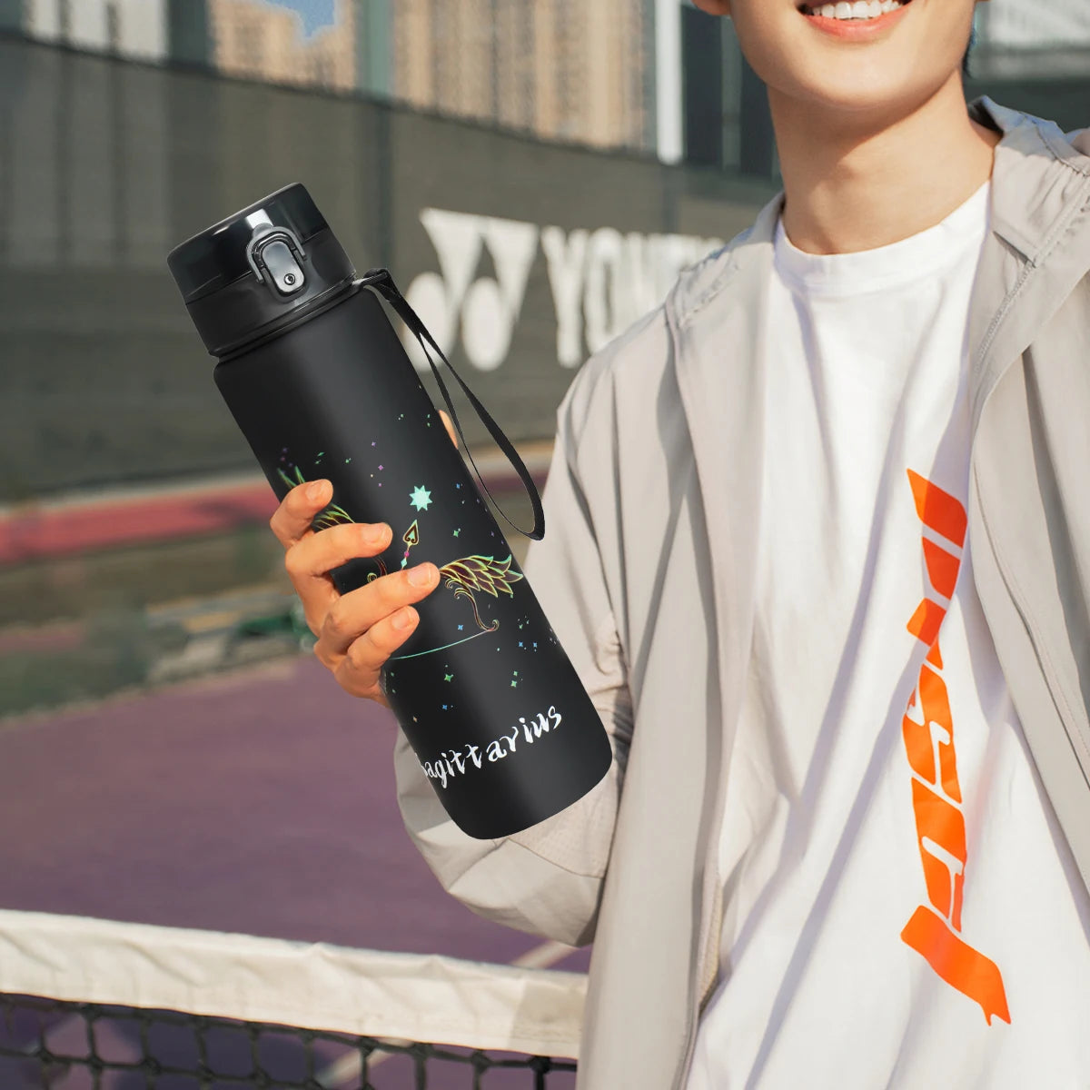 12 zodiac Aquarius 1L outdoor activity leak-proof plastic cup portable water bottle birthday gift holiday gift
