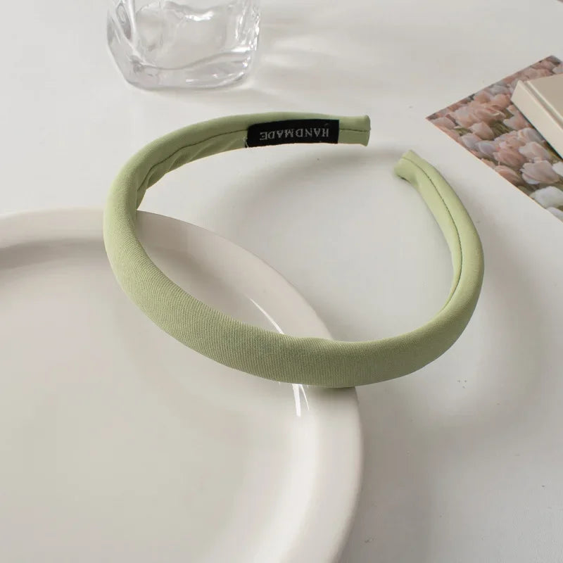 Thin Sponge Hairband 2024 Spring Summer Women's Girls Elegant Head Band Makeup Face Wash Hair Hoop Fashion Hair Accessories