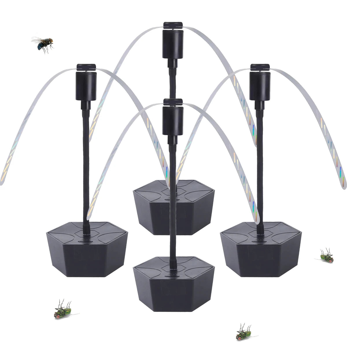 Retractable Fly Repellent Fan - USB Rechargeable Battery Powered, Outdoor Party Bug Deterrent Device