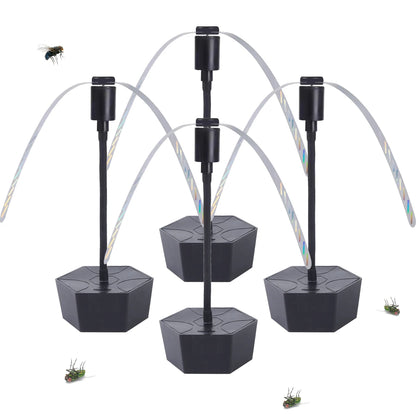 Retractable Fly Repellent Fan - USB Rechargeable Battery Powered, Outdoor Party Bug Deterrent Device