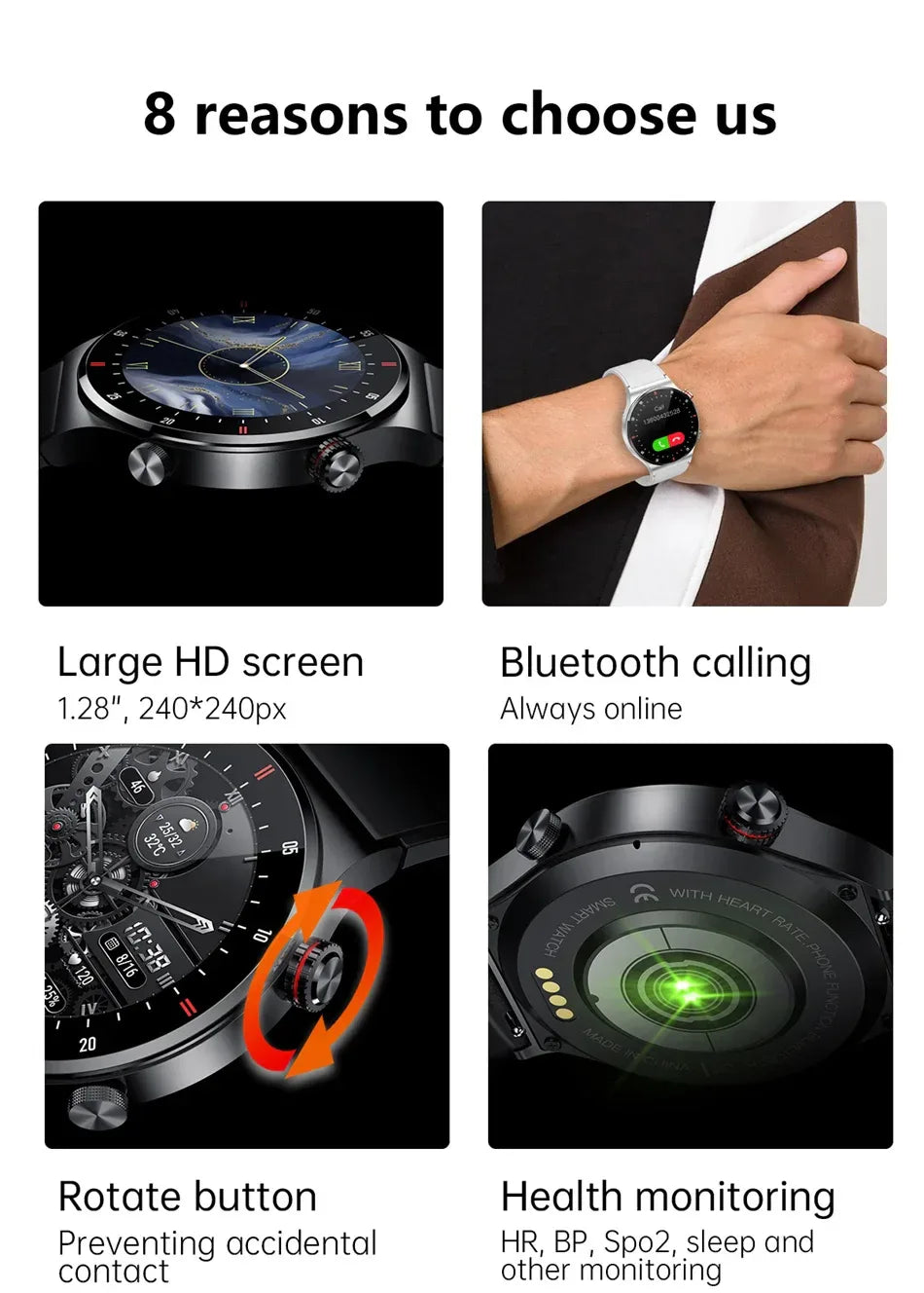 2023 New Bluetooth Call Smart watch Men Full touch Screen Sports fitness watch Bluetooth is Suitable For Android ios Smart watch