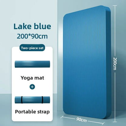 Men's Yoga Mat 20mm Thiened Lengthened And Widened Non-Slip Fitn Exercise Equipment Pure Color Nbr Material Yoga Pad