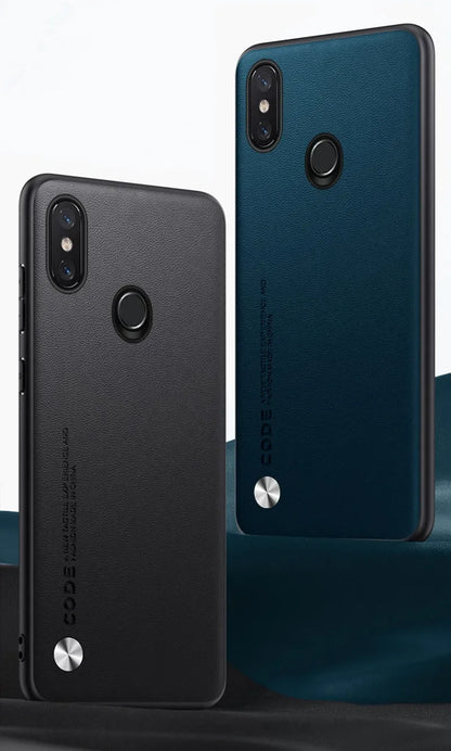 Luxury PU Leather Case For Xiaomi Mi 8 Mi8 Back Cover Matte Silicone Full Protection Phone Case For Xiaomi 8 Xiaomi8 Coque