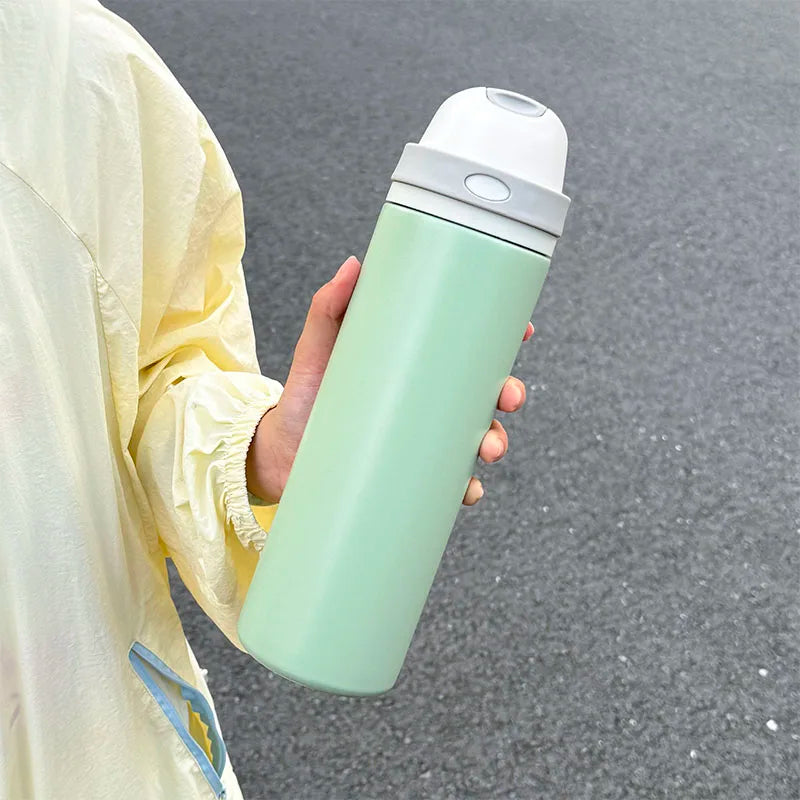 1pc Sports Cycling Water Bottle, 750ML Large Capacity Dual-Drinking Sports Water Bottle, Outdoor Portable Water Bottle