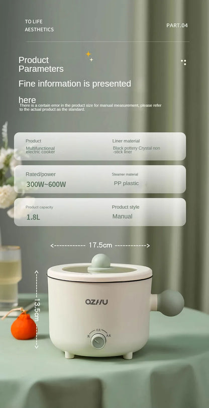 Electric Rice Pot Multicooker Hotpot Stew Heating Pan Noodles Eggs Soup Steamer Rice Cookers Cooking Pot for Home