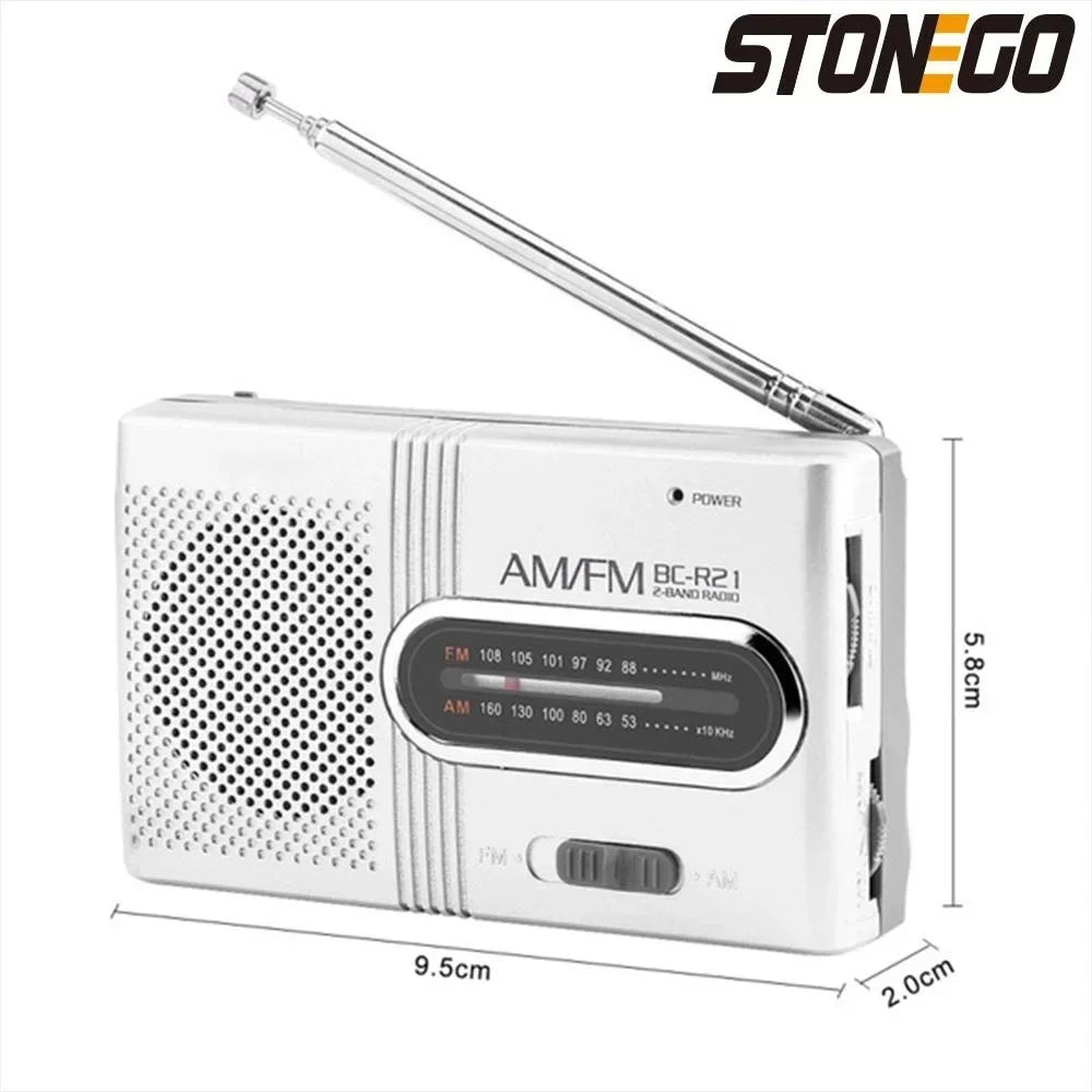 Portable Rechargeable Mini FM Radio Player Multi-function Plug-in Card Compact Design for Travel