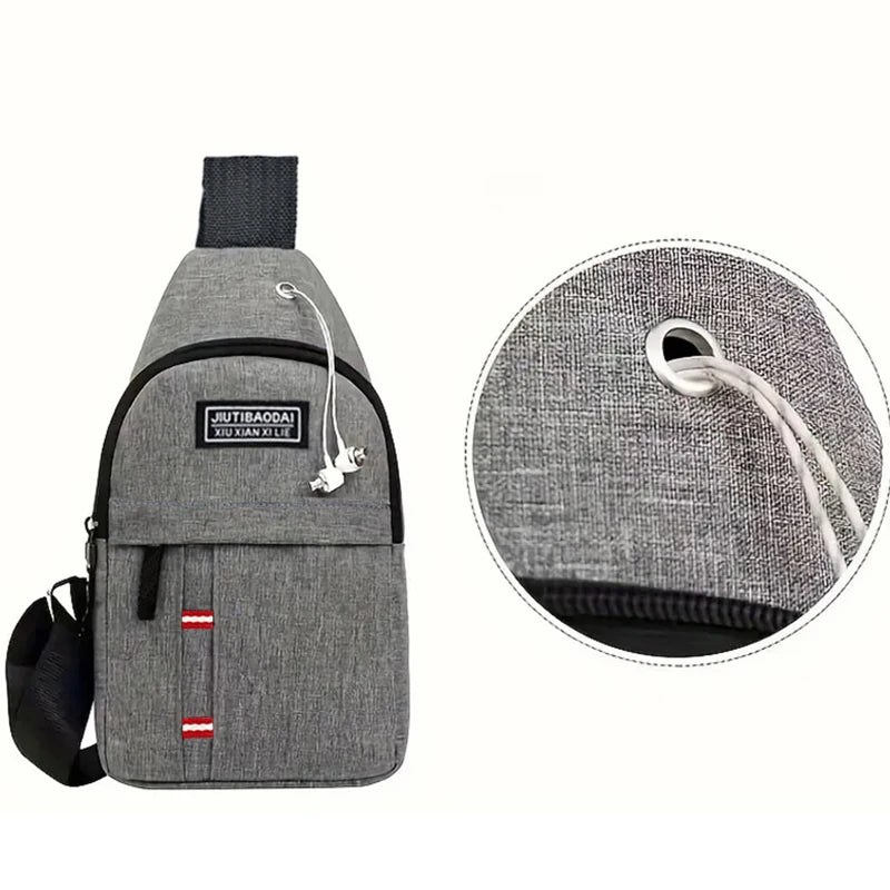 Men's and women's adjustable breast pockets, single-shoulder diagonal cross Oxford fabric breast pockets