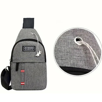 Men's and women's adjustable breast pockets, single-shoulder diagonal cross Oxford fabric breast pockets