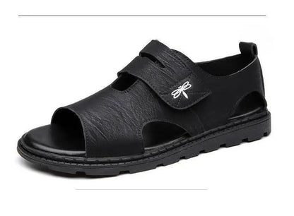 2025 New Fashion Brand Roman Sandals For Men Soft Sole Comfortable High-Quality Leather Beach Men's Casual Shoes