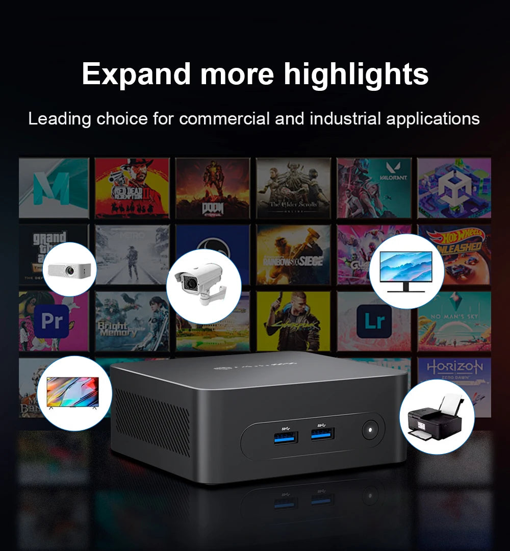 MLLSE M2 Plus Mini PC Intel Celeron 5205U Processor 8GB RAM 256GB ROM WiFi 5 BT4.2 Windows 11 Pro Desktop Computer