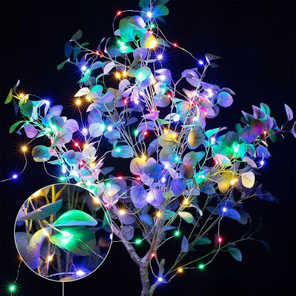 100/2M Outdoor LED String Lights Garland Waterproof Fairy Light Christmas Wedding Party Holiday Gardening Decoration USB/Battery
