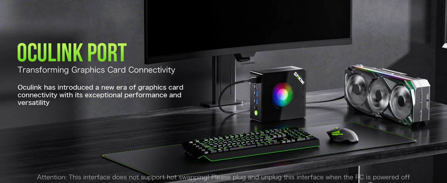 GMKtec Mini PC K11 K8 PLUS M7 AMD Ryzen R9 8945HS R7 8845HS 6850H Windows 11 WiFi6 2*DDR5 USB4.0 2.5G LAN OCulink Gamer Computer