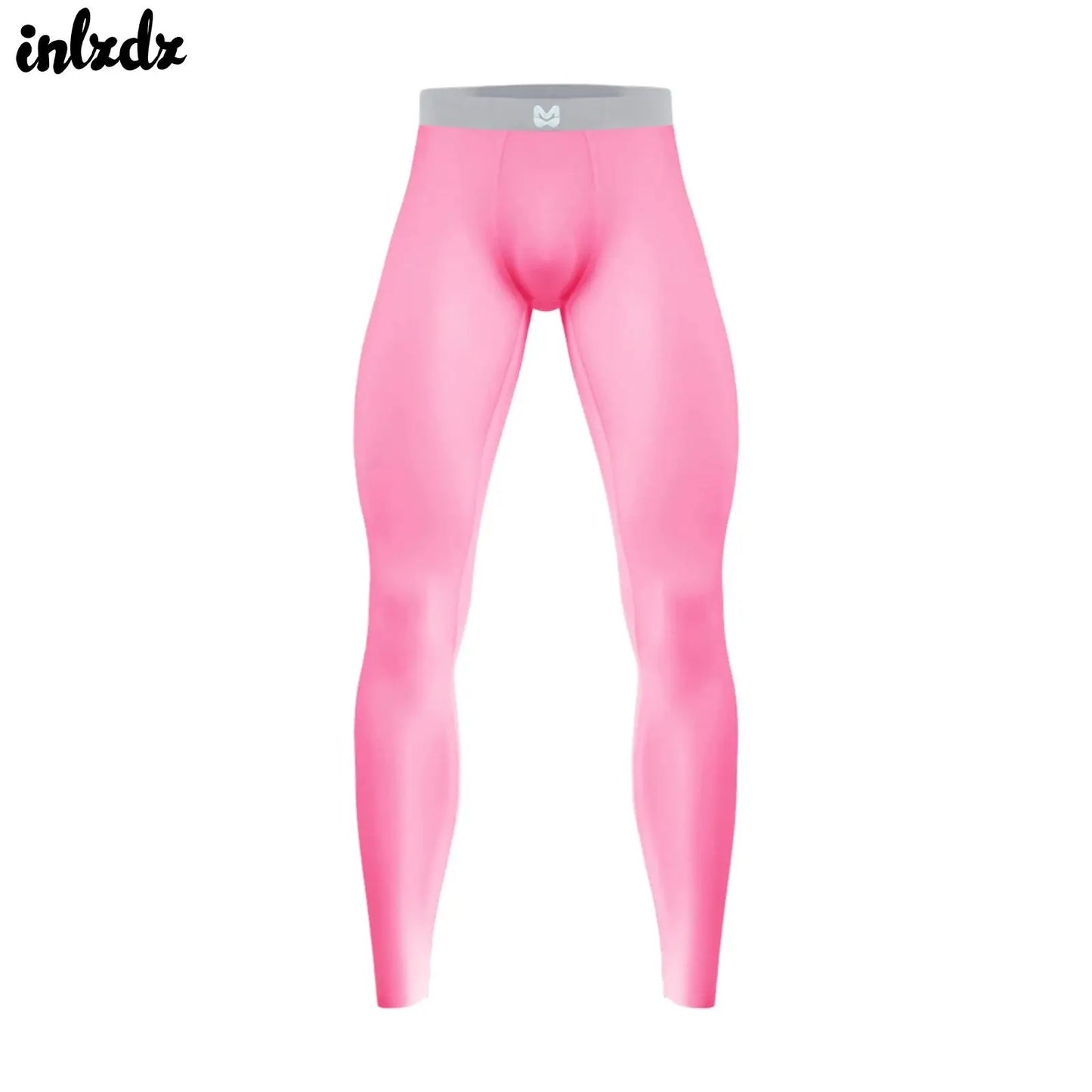 Men's Clothings Gym Pants Bulge Pouch Seamless Stretchy Tights Sweatpants Silky Yoga Pants Fitness Leggings Sports Cycling Pants