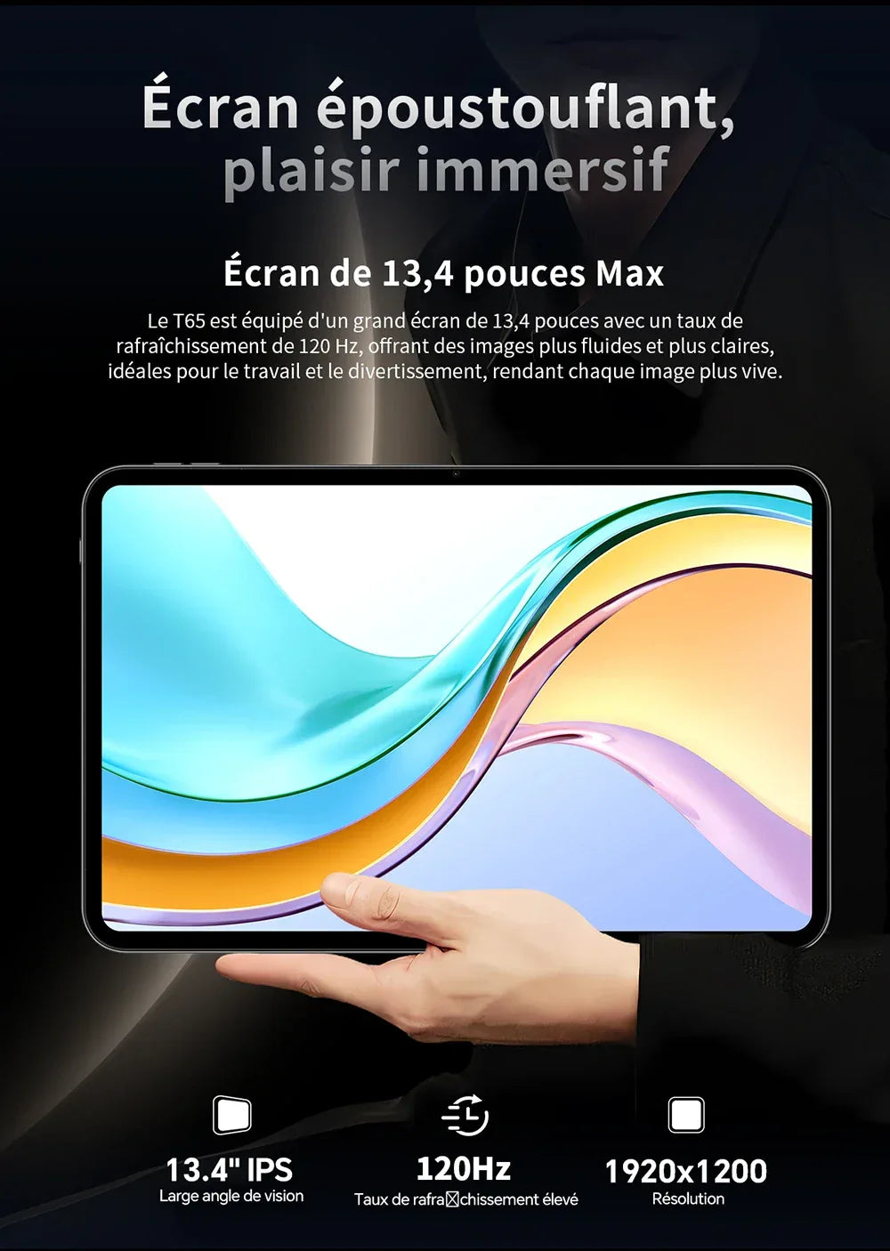 【New】2025 Teclast T65 13.4 Inch Android 16 Tablet 1920X1200 120Hz T7280 8-Core 20Gb Ram (8Gb+12Gb Expansion) 128Gb Rom 4g
