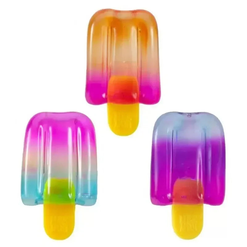 Creative popsicle shape decompression toy color gradual change extrusion decompression slow rebound practical mini toy