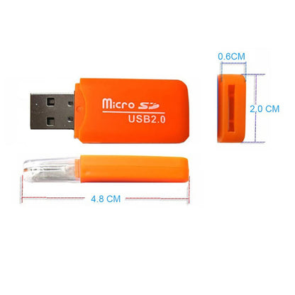 Random color Portable Mini USB 2.0 TF micro SD memory card reader high speed TF adapter for PC laptop computer vehicle speaker