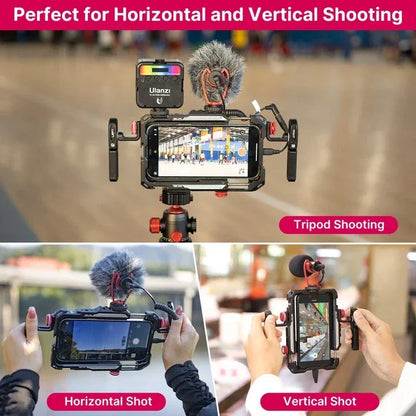 Ulanzi Lino Cage for iPhone 16 15 14 13 X XR XS Max Mini/Pro/Pro Max Smartphone Handle Grip Phone Smartphone Vlog Video